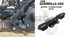 For Royal Enfield Guerrilla 450 Stainless Steel Master Cylinder Guard Black - SPAREZO